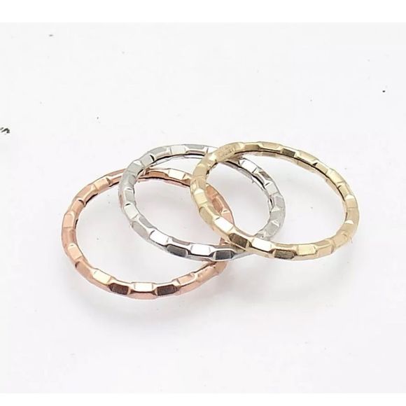 Jewelry 14k Solid Gold Stackable Ring Set Of 3 All Sizes Available